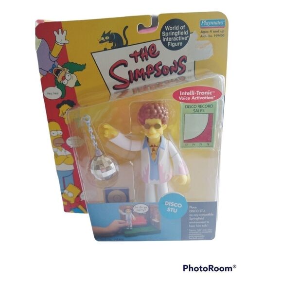 Playmates Other - The Simpsons Disco Stu World Of Interactive Figures Series 9 Toys Collectibles
